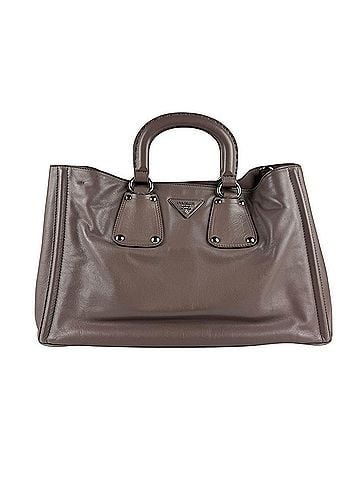 Prada Purple Gray Leather Handbag Shoulder Bag (view 1)