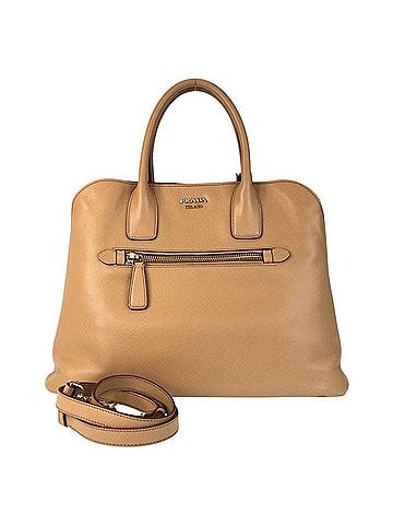 Prada Beige Leather Handbag Shoulder Bag (view 1)