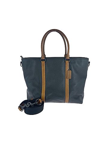 Coach Black Brown Leather Tote Bag (view 1)