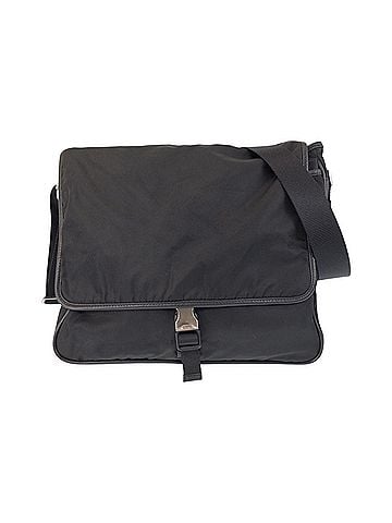 Prada Black Nylon Messenger Bag Shoulder Bag (view 1)