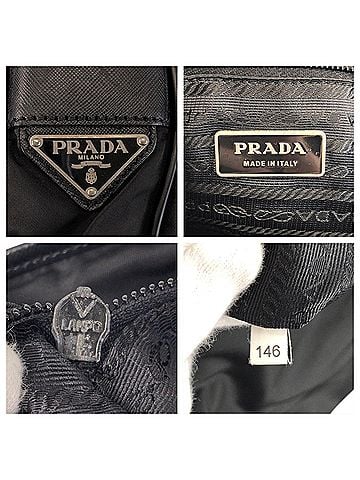 Prada Black Nylon Messenger Bag Shoulder Bag (view 2)
