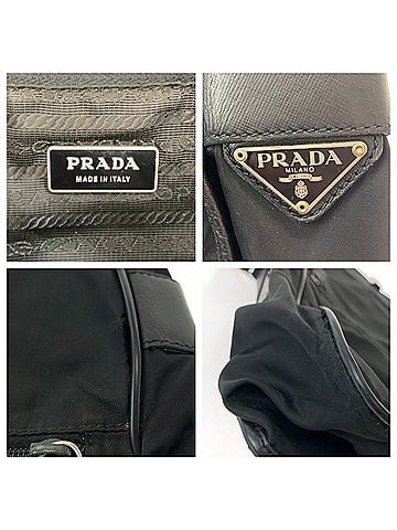Prada Black Nylon Messenger Bag Shoulder Bag (view 2)