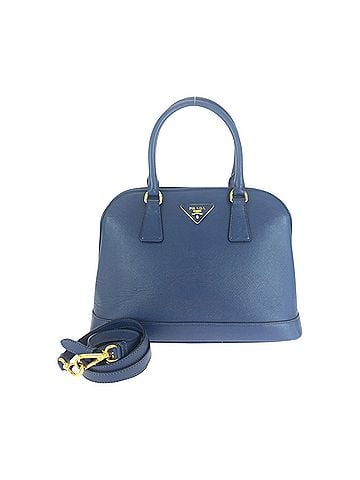 Prada Blue Leather Handbag Shoulder Bag (view 1)