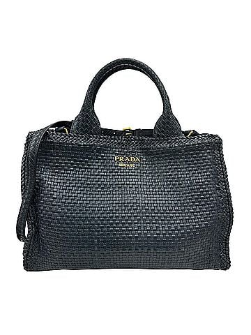 Prada Navy Leather Handbag Shoulder Bag (view 1)
