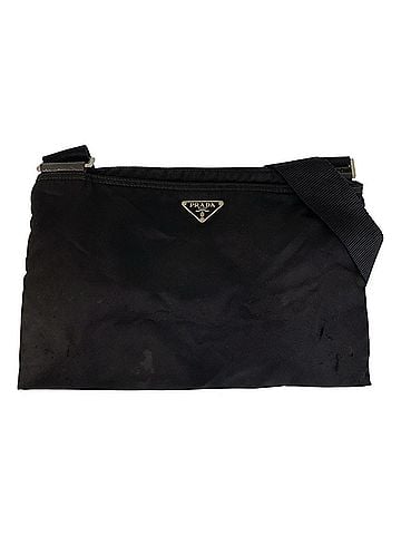 Prada Black Nylon Messenger Bag Shoulder Bag (view 1)