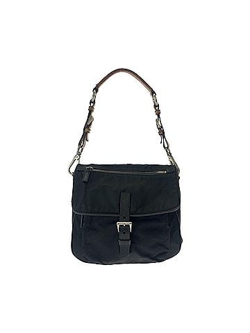 Prada Black Brown Nylon Shoulder Bag (view 1)