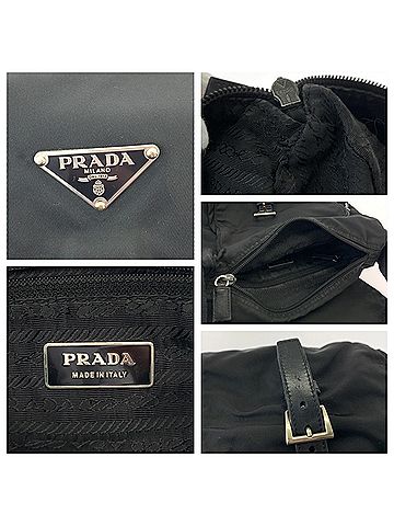 Prada Black Nylon Pochette Shoulder Bag (view 2)