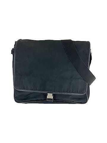 Prada Black Nylon Messenger Bag Shoulder Bag (view 1)