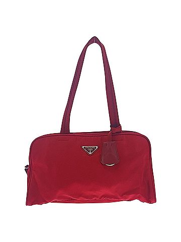 Prada Red Color Nylon Shoulder Bag (view 1)