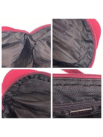 Prada Red Color Nylon Shoulder Bag (view 2)