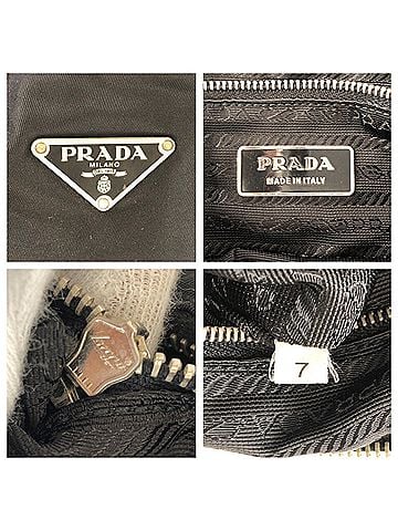 Prada Black Nylon Leather Pochette Shoulder Bag (view 2)
