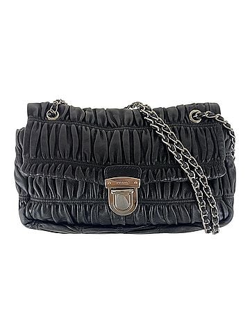 Prada Black Leather Shoulder Bag (view 1)
