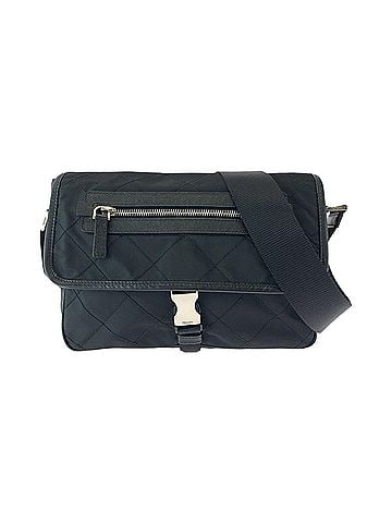 Prada Black Nylon Messenger Bag Shoulder Bag (view 1)
