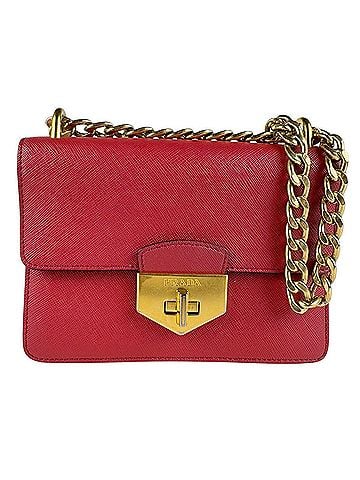 Prada Red Color Leather Shoulder Bag (view 1)