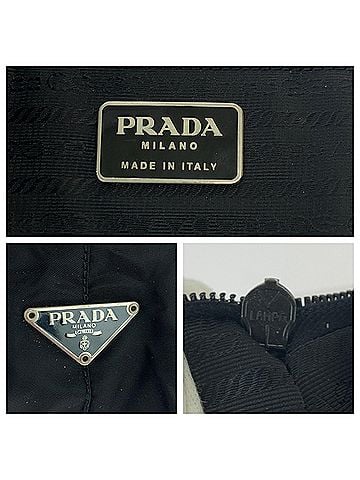 Prada Black Clear Nylon Shoulder Bag (view 2)