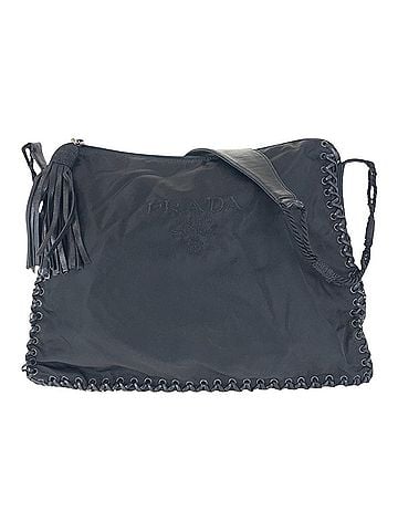 Prada Black Nylon Leather Shoulder Bag (view 1)