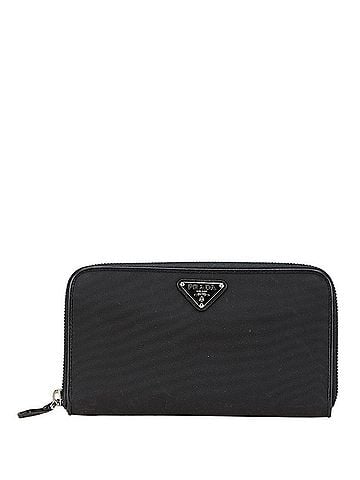 Prada Black Nylon Leather Long Wallet (Bi-Fold) (view 1)
