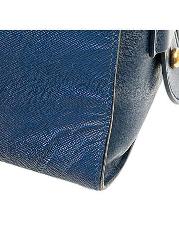 Prada Blue Leather Handbag Shoulder Bag (view 2)