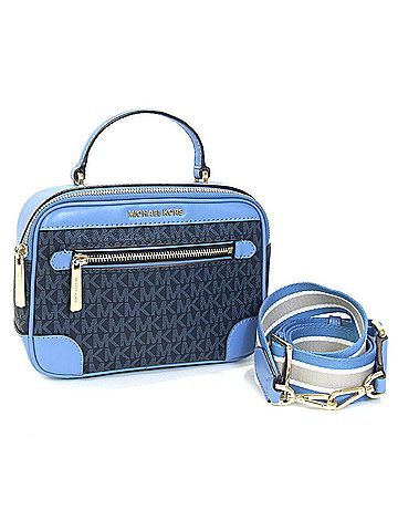 Michael Kors Blue Pvc Leather Handbag Shoulder Bag (view 1)