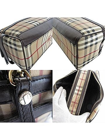 Burberry Beige Multi-Color Pvc Leather Clutch Bag (view 2)