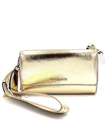 Michael Kors Gold Leather Chain/Shoulder Wallet (view 1)