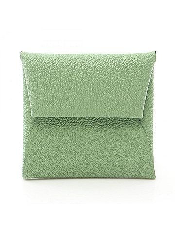 Hermès Green Chevre Leather Coin Purse/Coin Case (view 1)