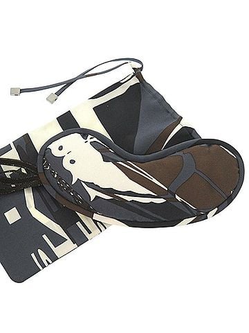 Hermès Brown Gray Silk Pouch (view 1)