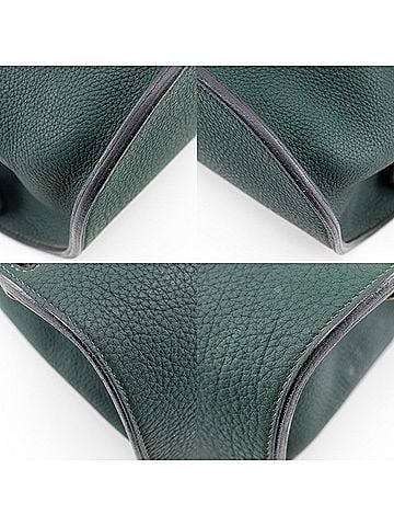 Hermès Green Leather Backpack (view 2)