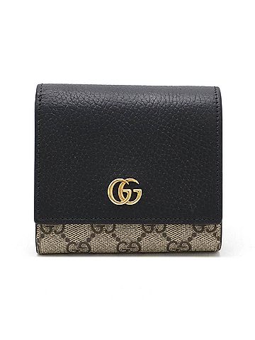Gucci Beige Black Gg Supreme Leather Wallet (Bi-Fold) (view 1)