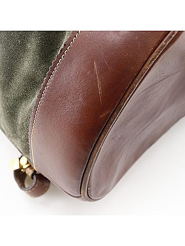 Loewe Black Brown Green Suede Backpack (view 2)