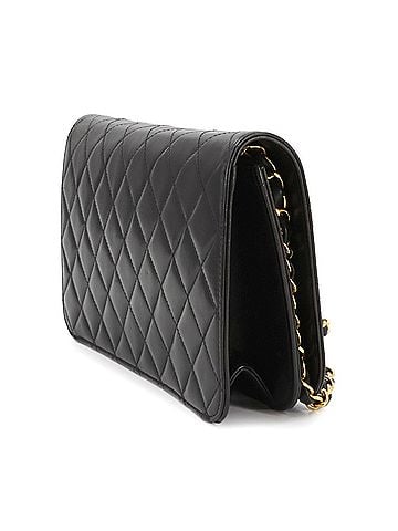 Chanel Black Leather Shoulder Bag (view 2)