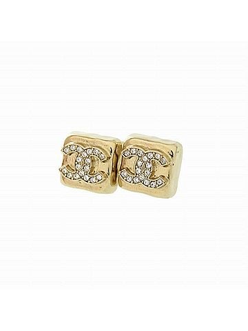 Chanel Gold Metal Stud Earrings (view 1)