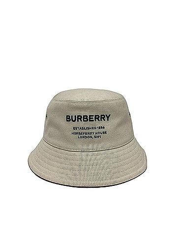 Burberry Beige Cotton Leather Bucket Hat (view 1)