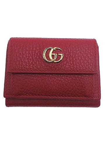 Gucci Red Color Leather Wallet (Tri-Fold) (view 1)