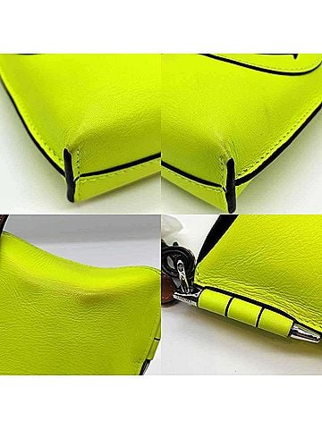 Loewe Brown Yellow Leather Pouch Shoulder Bag (view 2)