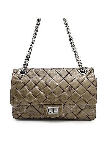 Chanel 2.55 Bronze Leather Shoulder Bag (view 1)
