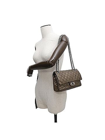 Chanel 2.55 Bronze Leather Shoulder Bag (view 2)