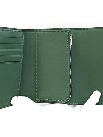 Coach Green Leather Wallet (Tri-Fold) (view 2)