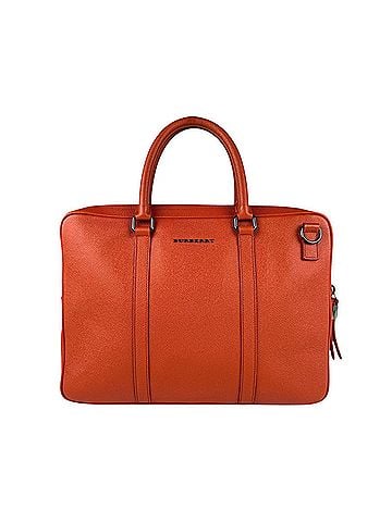 Burberry Orange Leather Handbag Shoulder Bag (view 1)