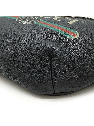 Gucci Black Green Red Color Leather Fanny Pack (view 2)