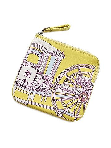 Hermès Kara Lime Swift Leather Pouch (view 1)