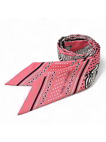 Hermès Pink Silk Scarf (view 1)