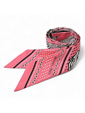 Hermès Pink Silk Scarf (view 2)