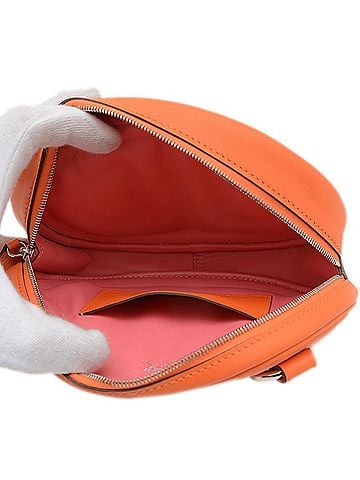 Hermès Orange Rose Azalee Swift Leather Shoulder Bag (view 2)