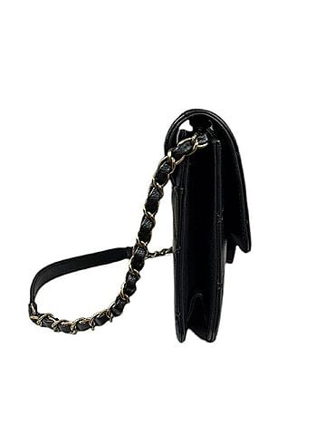Chanel Black Leather Shoulder Bag (view 2)