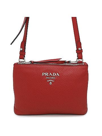 Prada Red Color Leather Shoulder Bag (view 1)