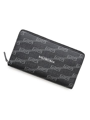 Balenciaga Black Pvc Leather Long Wallet (Bi-Fold) (view 1)