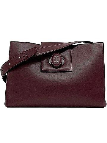 Cartier Bordeaux Leather Shoulder Bag (view 1)