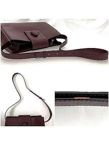 Cartier Bordeaux Leather Shoulder Bag (view 2)