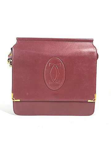 Cartier Must Bordeaux Leather Shoulder Bag (view 1)